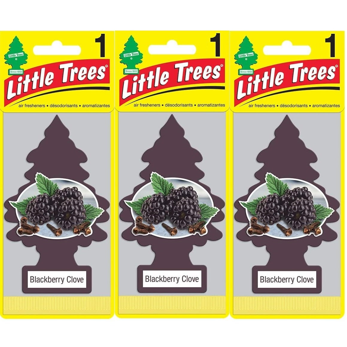 Little Trees Car Air Freshener - Blackberry Clove - 3 pieces