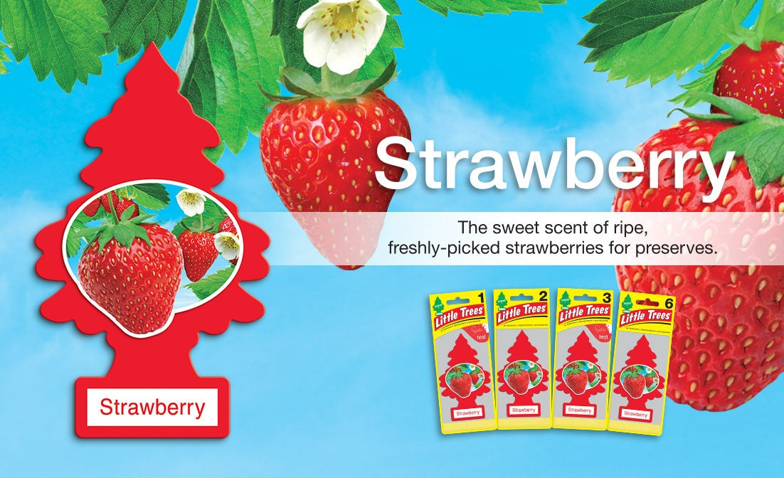 Little Trees Car Air Freshener - Strawberry - 3 pieces