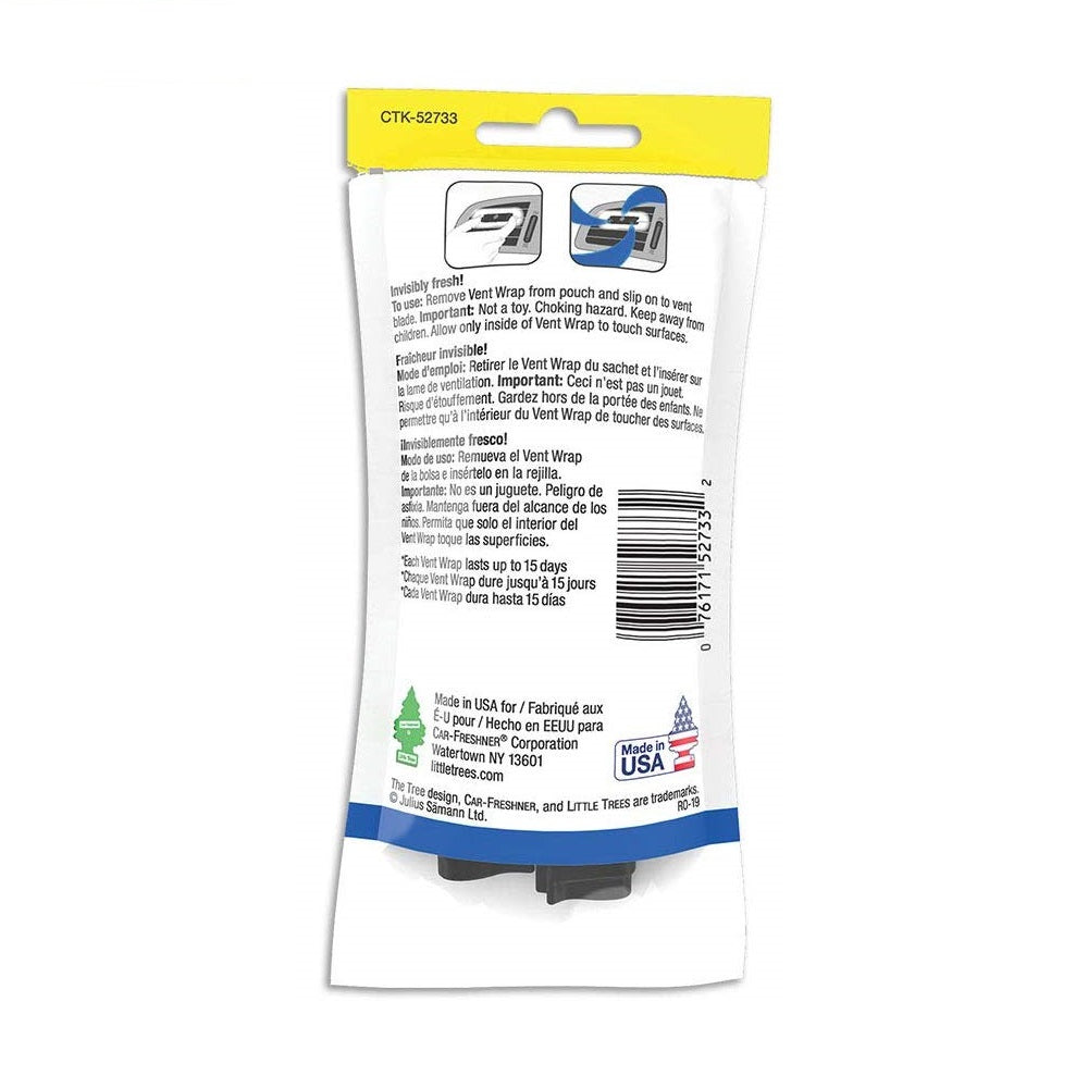 Little Trees Vent Wrap - New Car Scent - 4 pieces