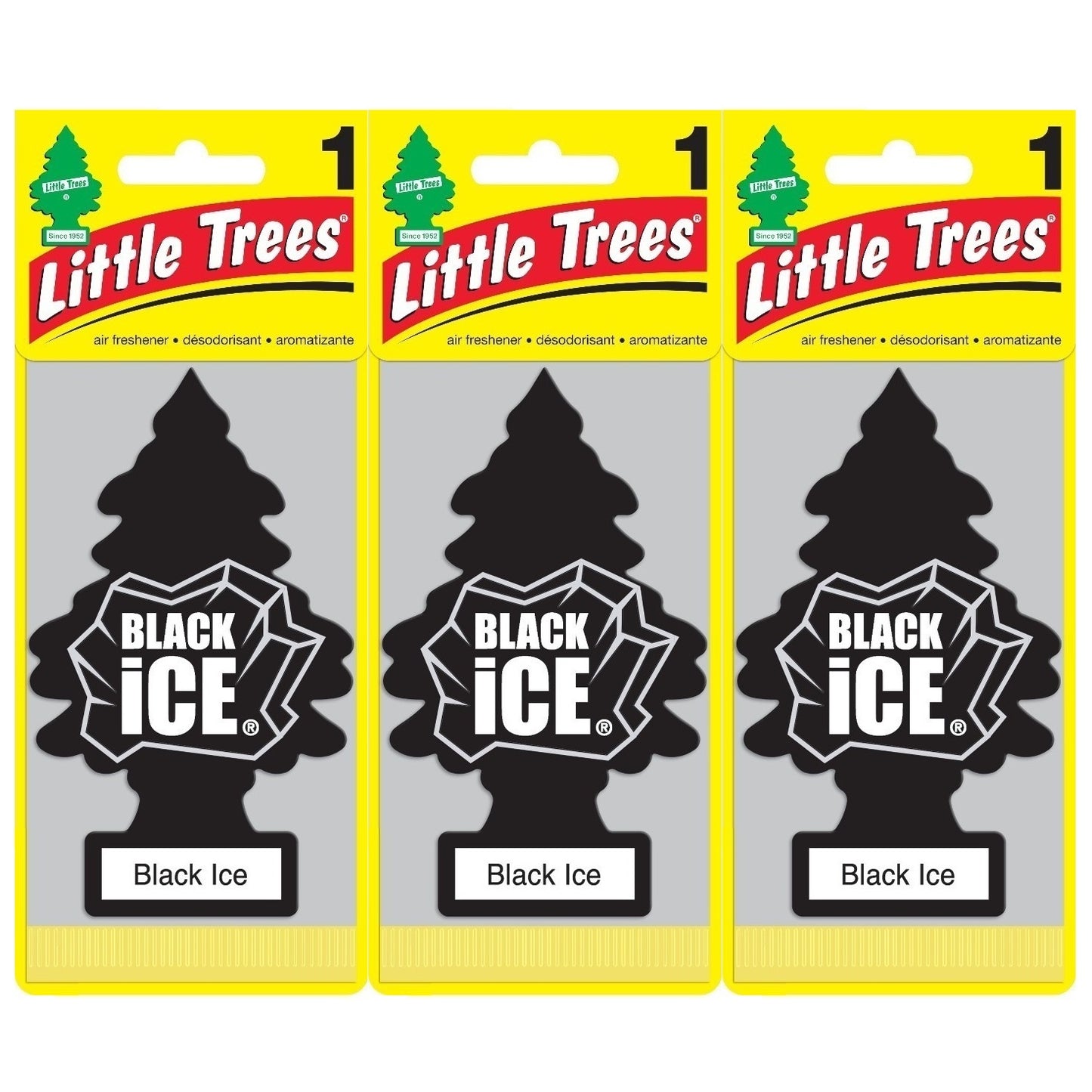 Little Trees Car Air Freshener - Black Ice - 3 pieces