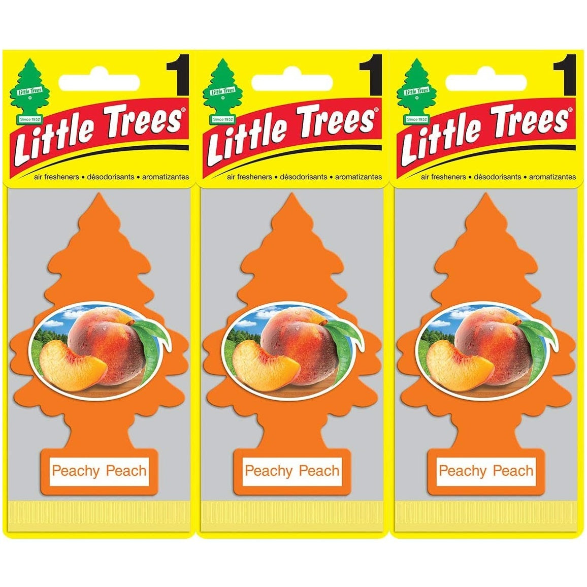 Little Trees Car Air Freshener - Peachy Peach - 3 pieces