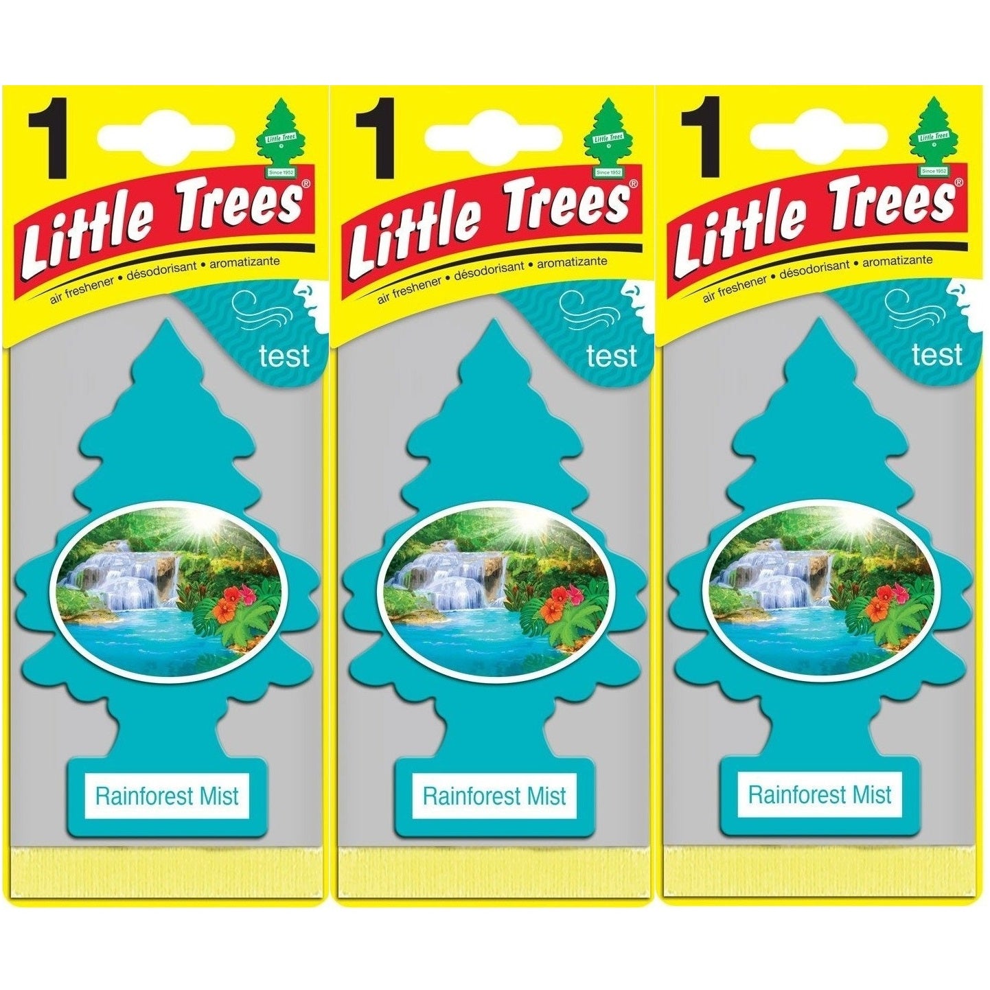 Little Trees Car Air Freshener - Rainforest Mist - 3 pieces