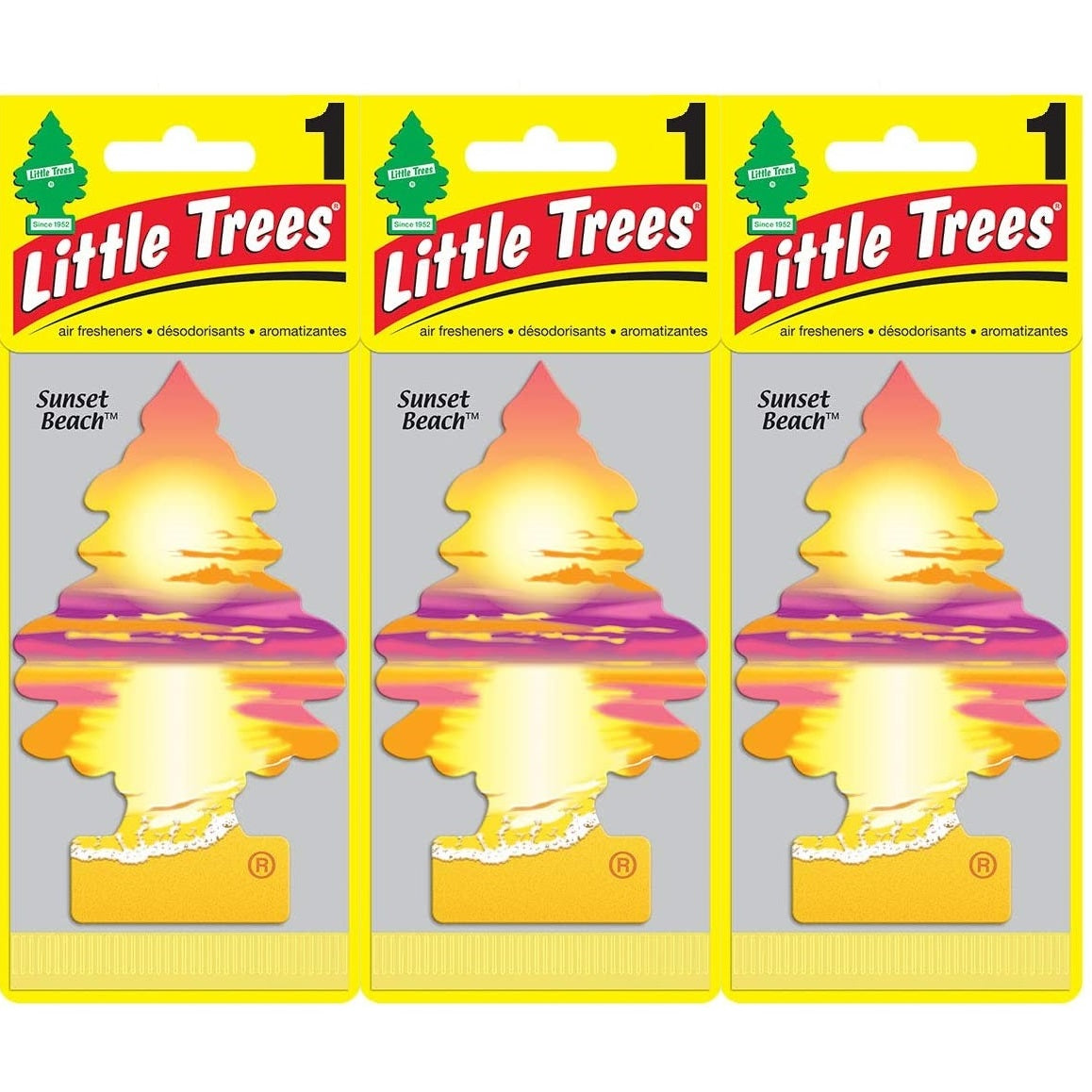 Little Trees Car Air Freshener - Sunset Beach - 3 pieces